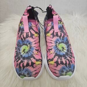 NWT MTA Sport Ortholite Pink Tie Dye Slip On Sneakers for Girls